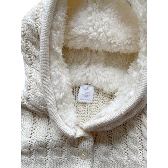NWT Nordstrom Cable Knit Hoodie Sweater Size 3m - Picture 4 of 4